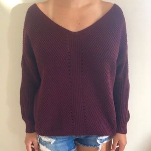 ⭐️ 3/$15 ⭐️ Charlotte Russe Burgundy VNeck Sweater